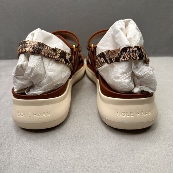 Cole Haan ZeroGrand Meritt Womens Size 8 (B) Sandals Sand Dollar Snake Print NEW - Picture 4 of 9